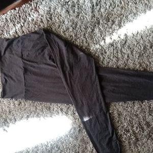 Heattech leggings gray size S waist 24-27in hip 36-37 in.good condition